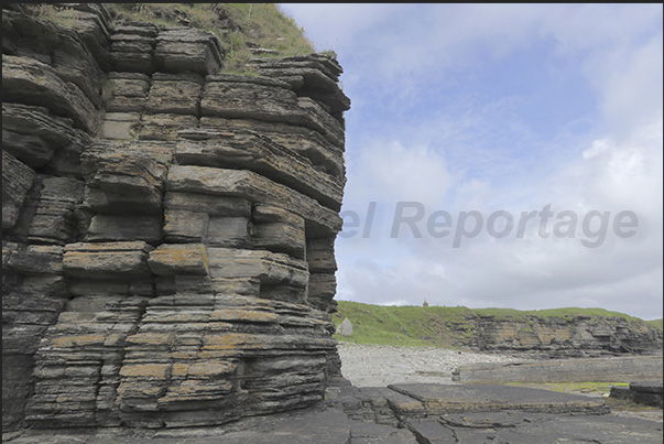The particular rock stratifications of the cliffs along the north-east coast