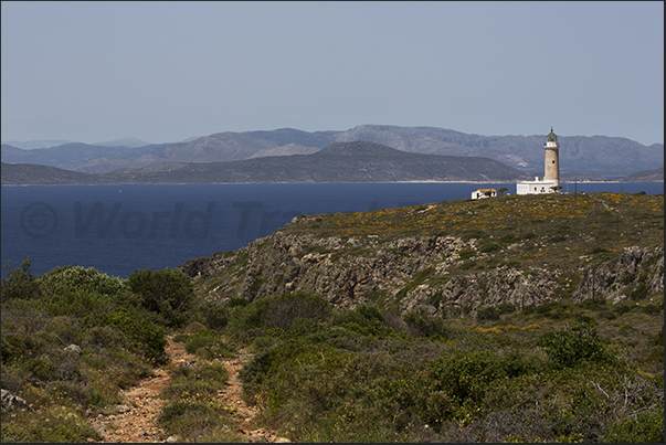Lighthouse of Spathi Cape, northern tip of the island