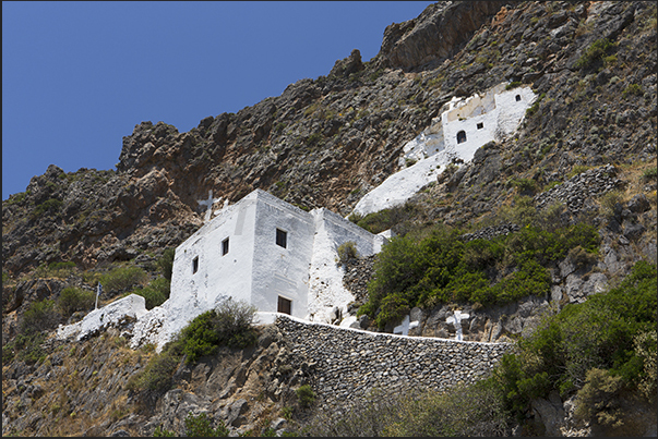 The monastery of Agios Ioannis above the village of Kapsali