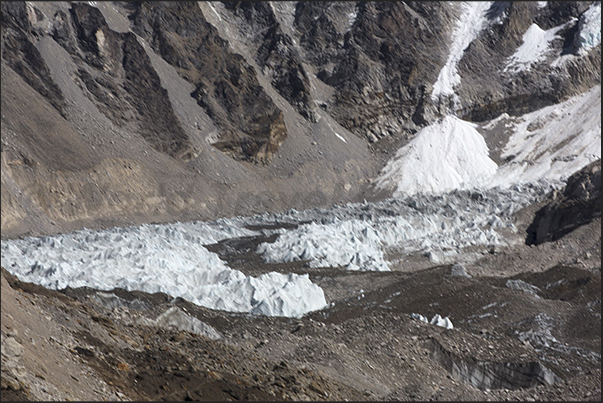 The valley of the Everest Base Camp (5364 m),  view from the top of Mount Kala Patthar (5550 m)