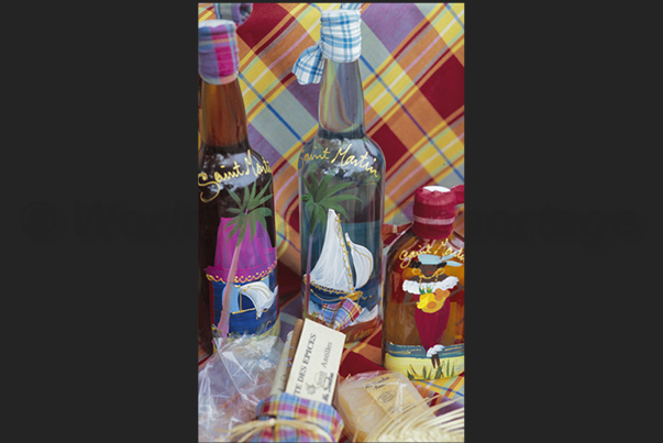 Rum of the Jumbl Distillery, bottled in hand-painted bottles