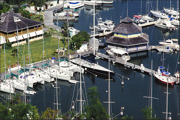 The Marina of Ance Marcel, northeast coast. One of the most important nautical charter bases