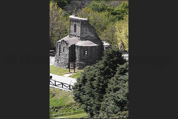 San Michele Abbey was built on the rocks of Monte Pirchiriano at 952 meters above sea level