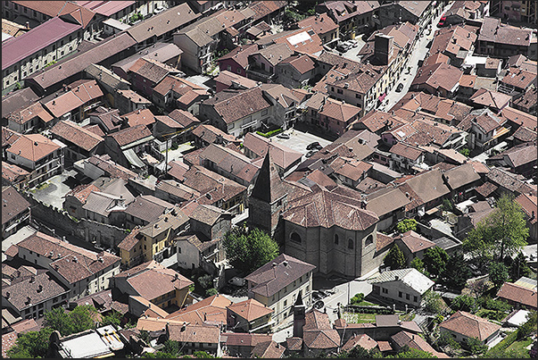 The village of San Ambrogio under the abbey of Sacra di San Michele