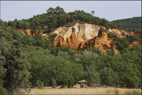 The village of Rustrel is known in Provence for the colors that characterize the Provencal Canyon