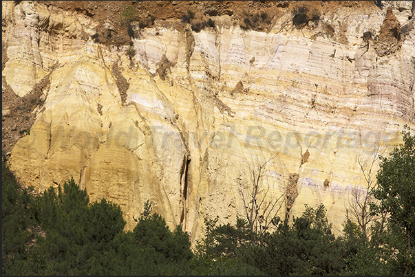 High walls of colored and very friable lands characterize the valley