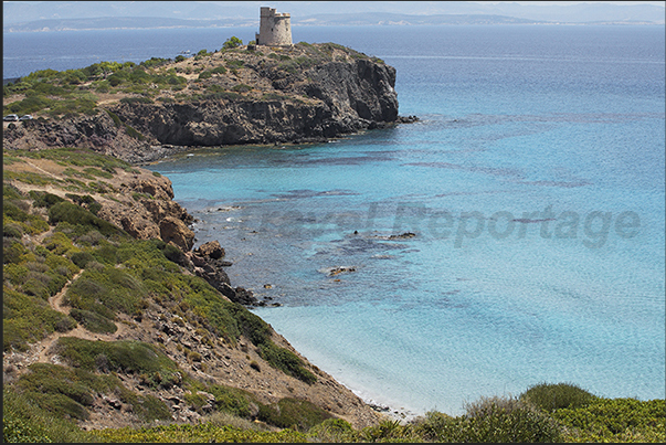 Island of Saint Antioco. Private tower on Turri bay (south east coast)