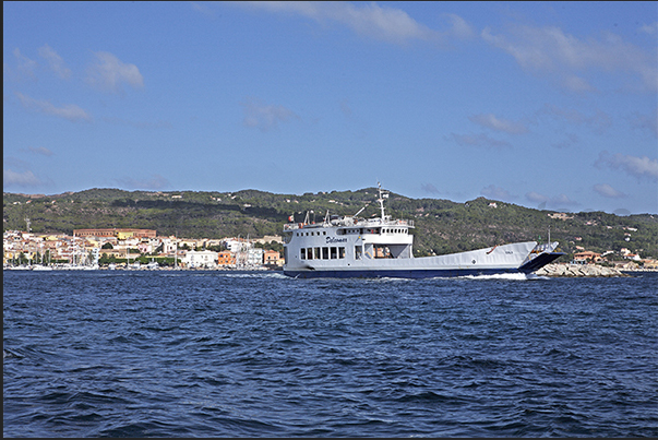 Saint Pietro Island, port of Carloforte. The ferry connecting with Calasetta Port on Saint Antioco island