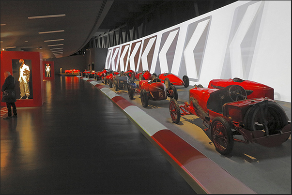 A part of the Automobile Museum is dedicated to another symbol of Made in Italy, FERRARI