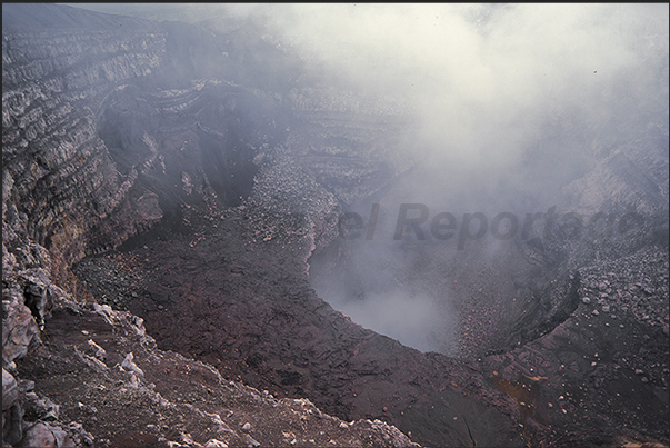 Masaya Volcanic Park. The caldera of the volcano called Las Sierra