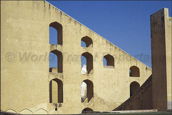 Jantar Mantar (Jaipur). The ancient architectural complex for the study of astronomy with different astronomical instruments