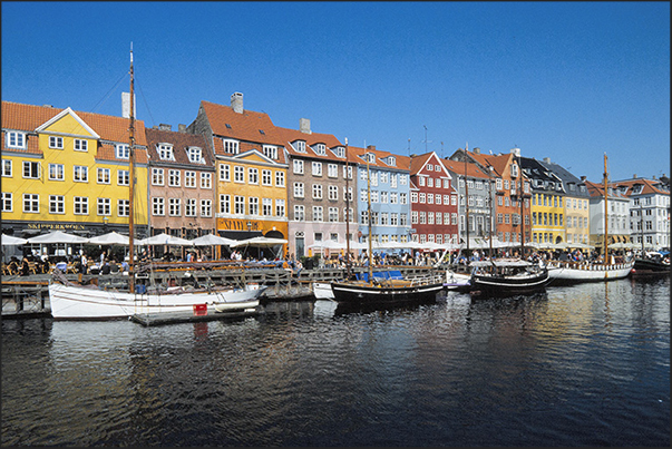 Copenhagen. Ancient port and tourist area of Nyhavn Canal
