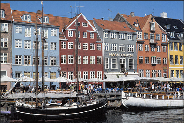 Copenhagen. Ancient port and tourist area of Nyhavn Canal