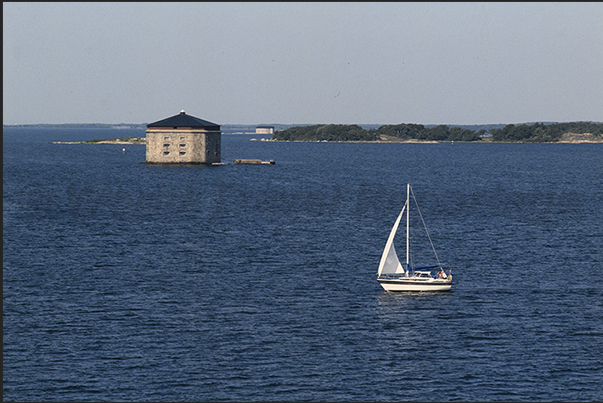 Baltic Sea. Navigation south towards near Karlskrona