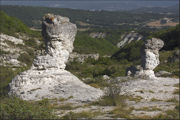 Les Mourres is an area between Folcarquier woods from which strange rocks rise