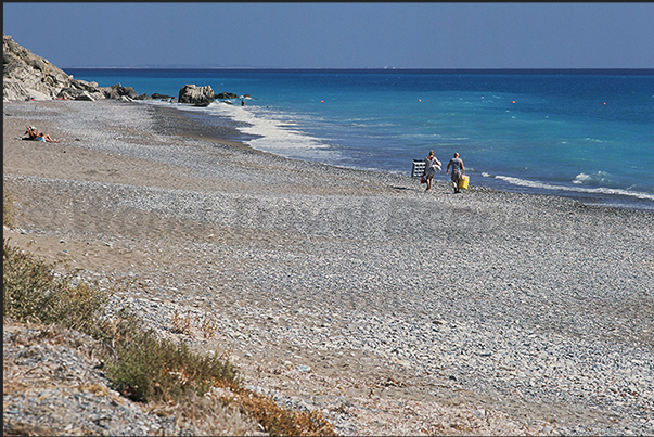 Beach of Pissouri Bay (south west coast of the island)