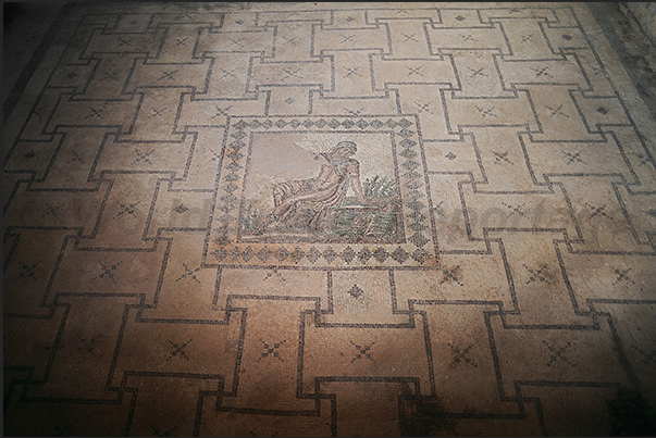 Archaeological site of Kourion in Episkopi Bay. Mosiach floors of the patrician villas