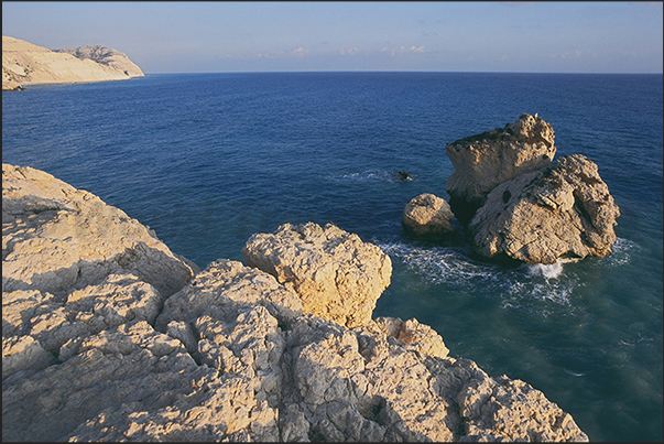 The rocks above the Petra Tou Romiou view point