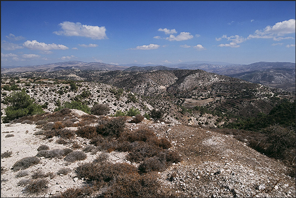 The wild Troodos mountains in the interior of the island
