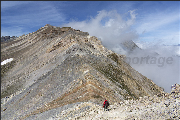 The rocky ridge between Mount Seguret and Mount Vallonetto