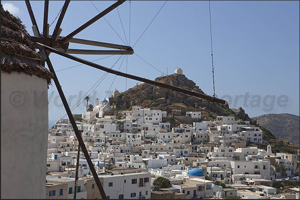 Windmills in the village of Chora (capital of the island)