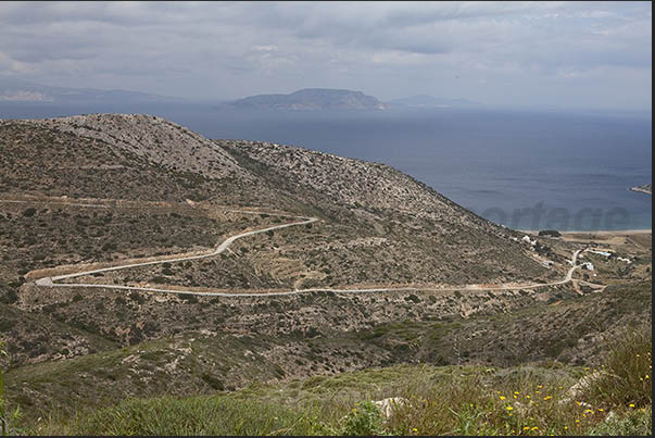 North east coast with some islands of the Little Cyclades on the horizon