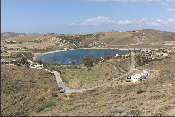 North coast. Otzias Bay the northernmost bay of the protected island from Cape Perlevos