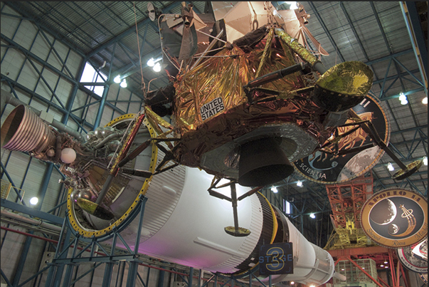 Cape Kennedy Space Center. The LEM lunar module that landed on the moon, along with the Apollo spacecraft