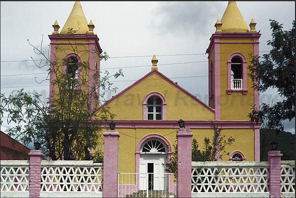 Loreto, historical capital of Baja. The cathedral