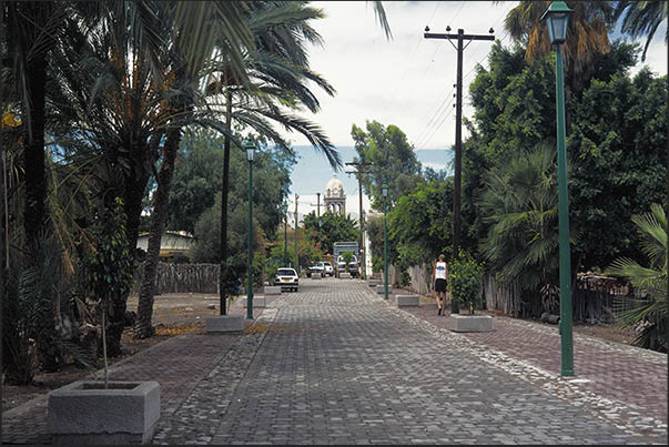 Loreto, historical capital of Baja. The main street