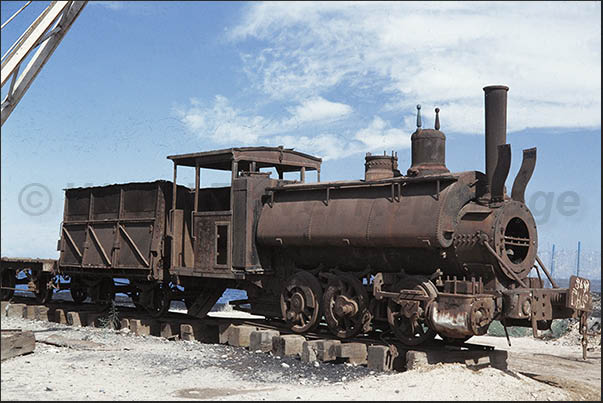 Old locomotive in the mining town of Santa Rosalia