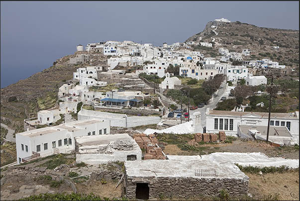 Kastro village perched on the north coast of the island. Capital of the island