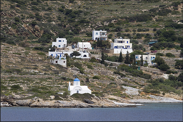 Along the coast there are numerous small orthodox churches with a blue dome