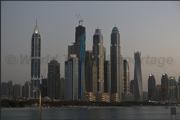 The skyline of Jumeiirah, the new city that extends into the Luxury Dubai district