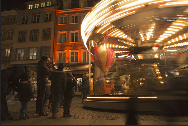 Strasbourg. A carousel near the Cathedral
