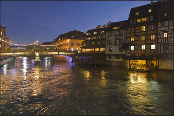 At Christmas, lights and colors decorate the ancient neighborhoods, bridges and canals running through Strasbourg