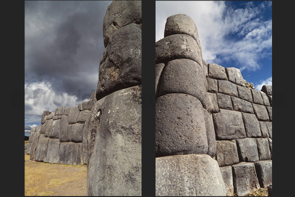 Sacsayhuaman archaeological site along the road from Cuzco to the Chinchero plateau