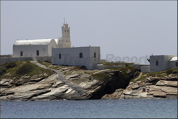 South coast. Saoures monastery near Papagia bay