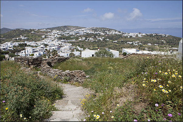 Apollonia, the capital of the island on the hills of the interior