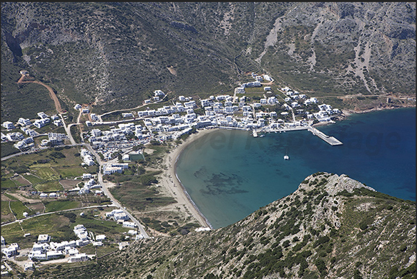 Port of Kamares seen from the church of Aghia Simeon overlooking the bay
