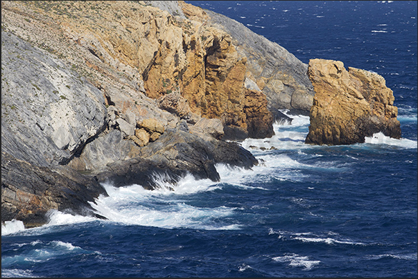 The wild cliffs of the northern tip of the island