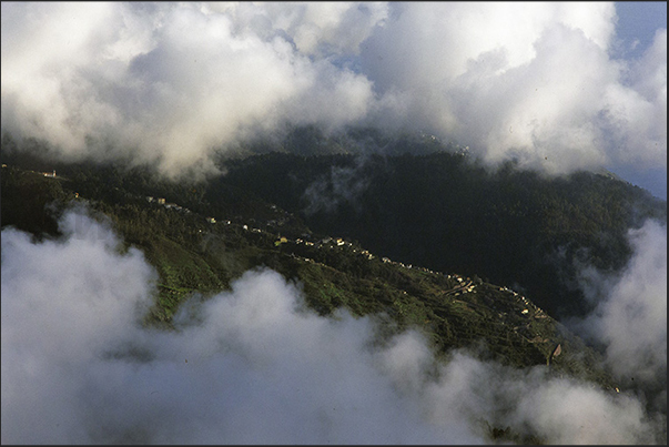 Panorama from Pico de Areeiro (1.818 m) the highest point of the island often covered in clouds