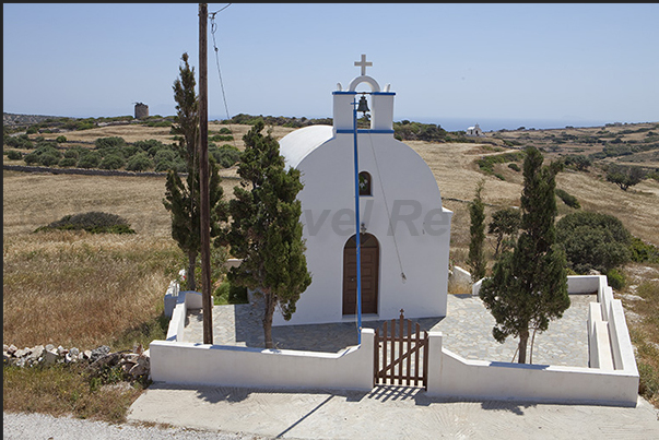 The small church of Aghios Mamas in the village of Pano horio