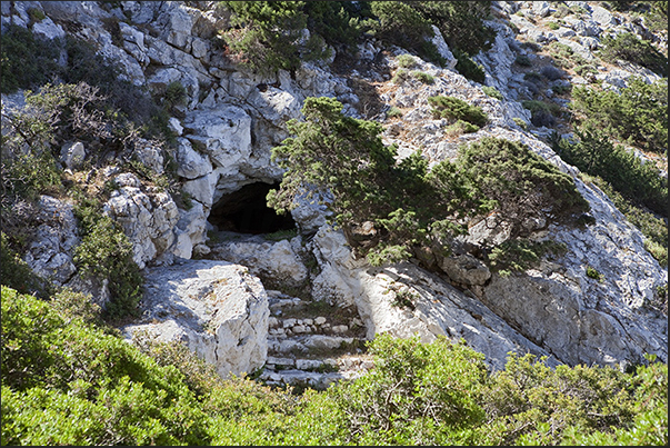 Entrance to Polyphimos cave on the north coast