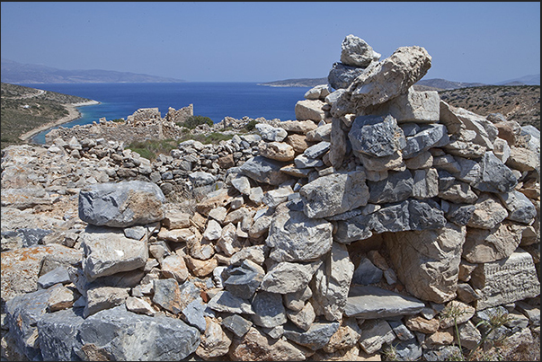 Ruins of an ancient castle protected the island from Saracen pirates