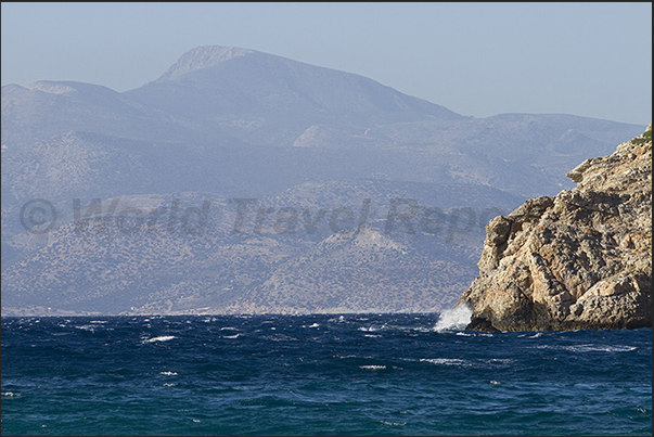 Vourkaria Bay in front of Naxos island