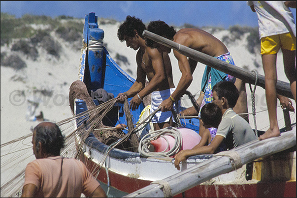 The fishermen and their families begin to prepare the boats and going out to sea