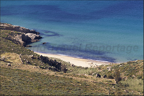 South western coast. Vagia beach at the entrance to Koutalas bay