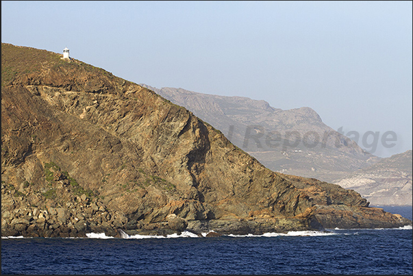 Cape Spathi lighthouse on the south coast of the island