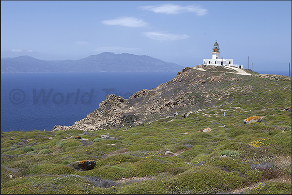 The lighthouse of Cape Armenistis on the north-west coast